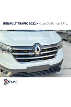 Renault Trafıc Krom Ön Panjur 3 Prç, 2022> Paslanmaz Çelik