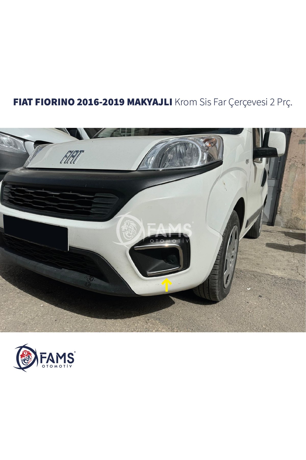 Fiat Fıorıno 2016-2019 Makyajlı Krom Sis Far Çerçevesi 2 Prç, Paslanmaz Çelik