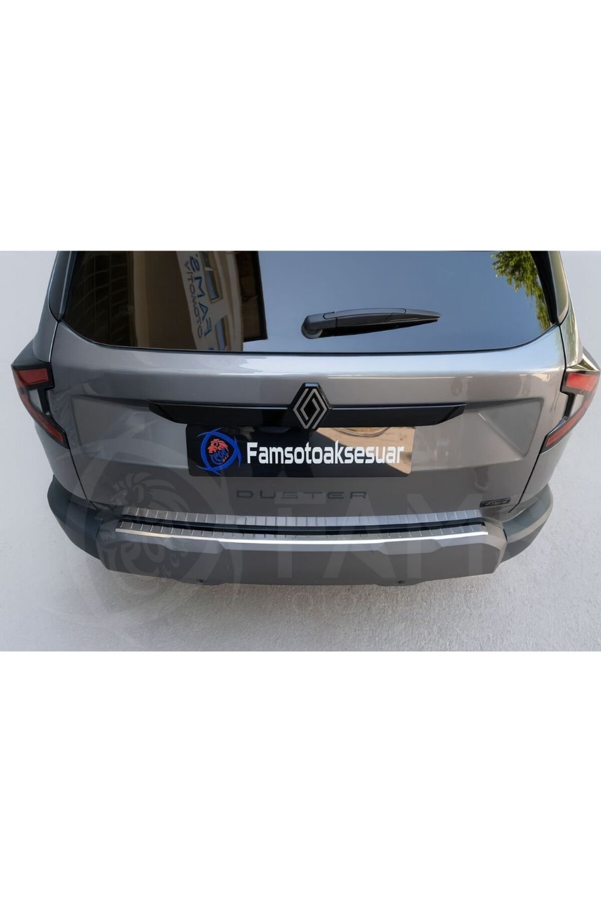 Renault Duster 2024 üzeri Krom Arka Tampon Koruma Paslanmaz Çelik - Görsel 3