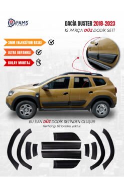 Dacia Duster Uyumlu 2018-2024 Enjeksiyon Baskı Düz Dodik seti 12 parça