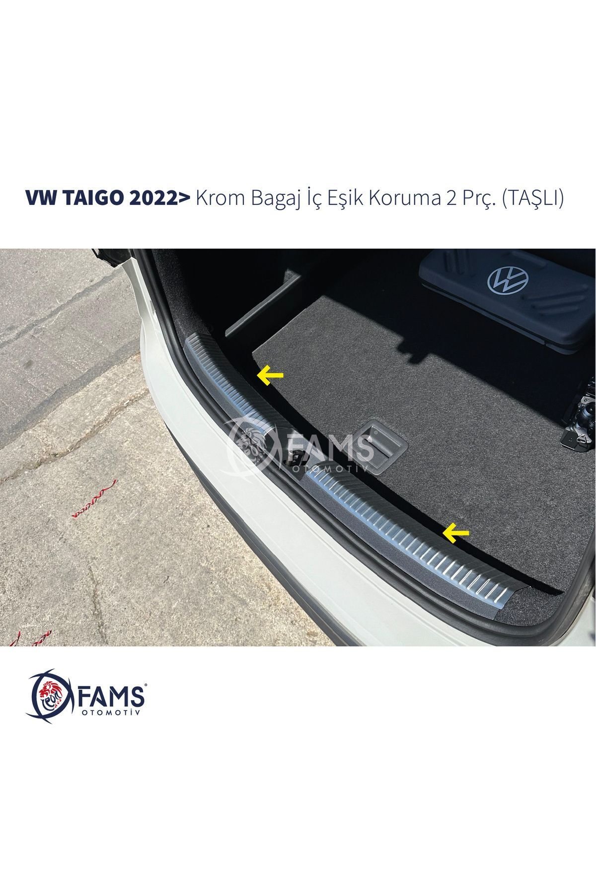 Vw Taigo 2022> Bagaj Iç Eşik Koruma (TAŞLI) 2 Prç, P,çelik