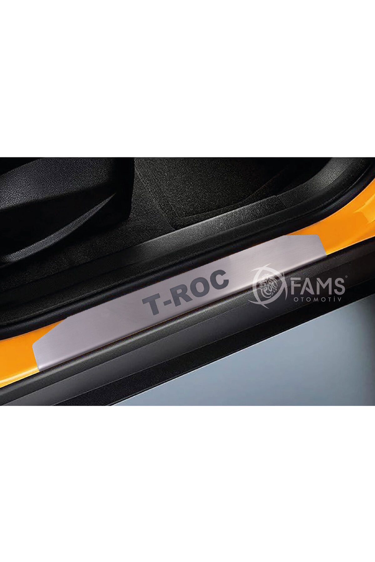 Volkswagen T-Roc Uyumlu 2017 üzeri Krom Kapı Eşiği 4 Parça Paslanmaz Çelik - Görsel 3