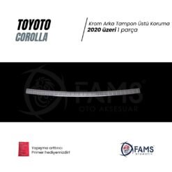Alternative view of Toyota Corolla Krom Arka Tampon Üstü Koruma 2020 üzeri Sedan P,Çelik (Parlak)