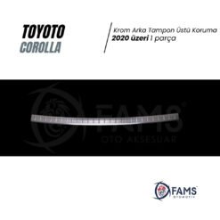 Alternative view of Toyota Corolla Krom Arka Tampon Üstü Koruma 2020 üzeri Sedan P,Çelik (Taşlı)