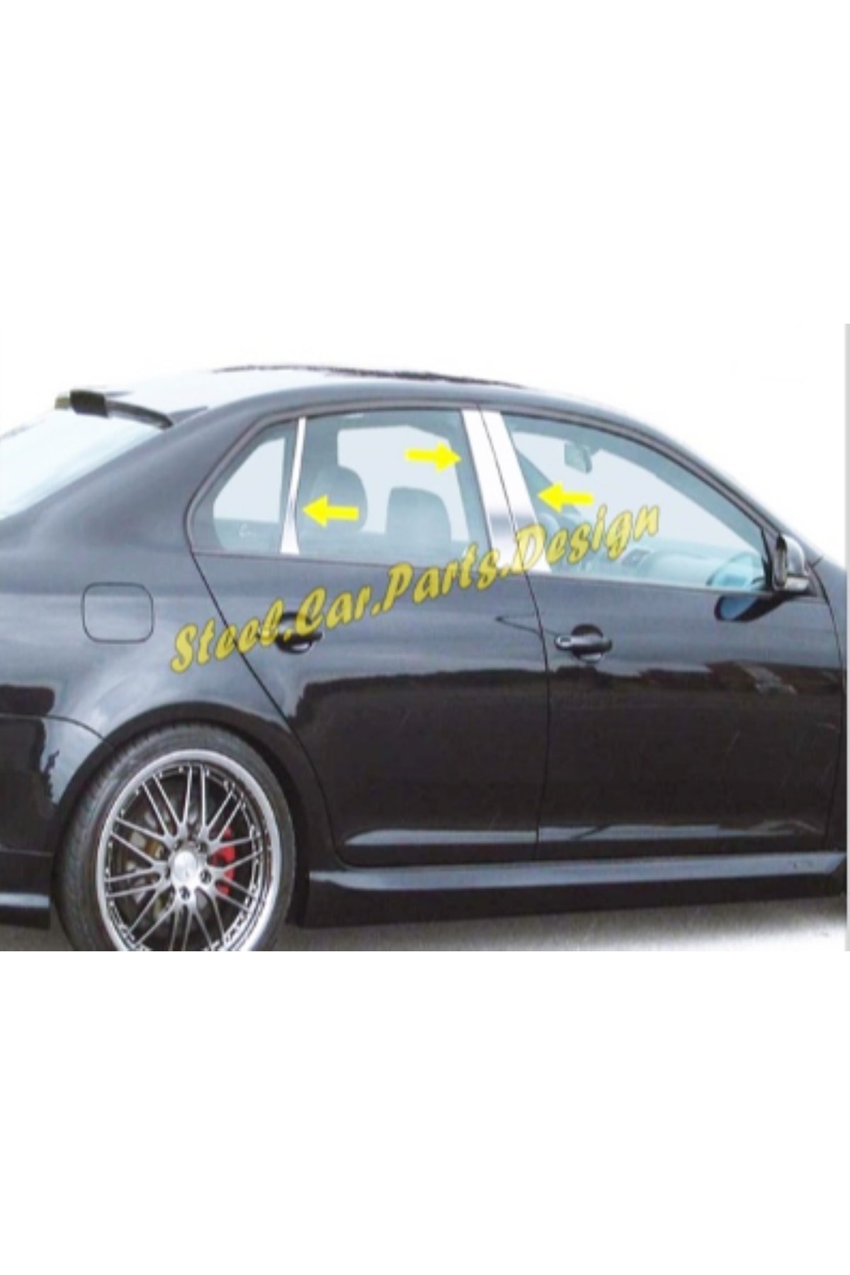 Vw Jetta Uyumlu Krom Kapı Direk Seti 6 Parça 2005-2010 Arası Paslanmaz Çelik - Görsel 2