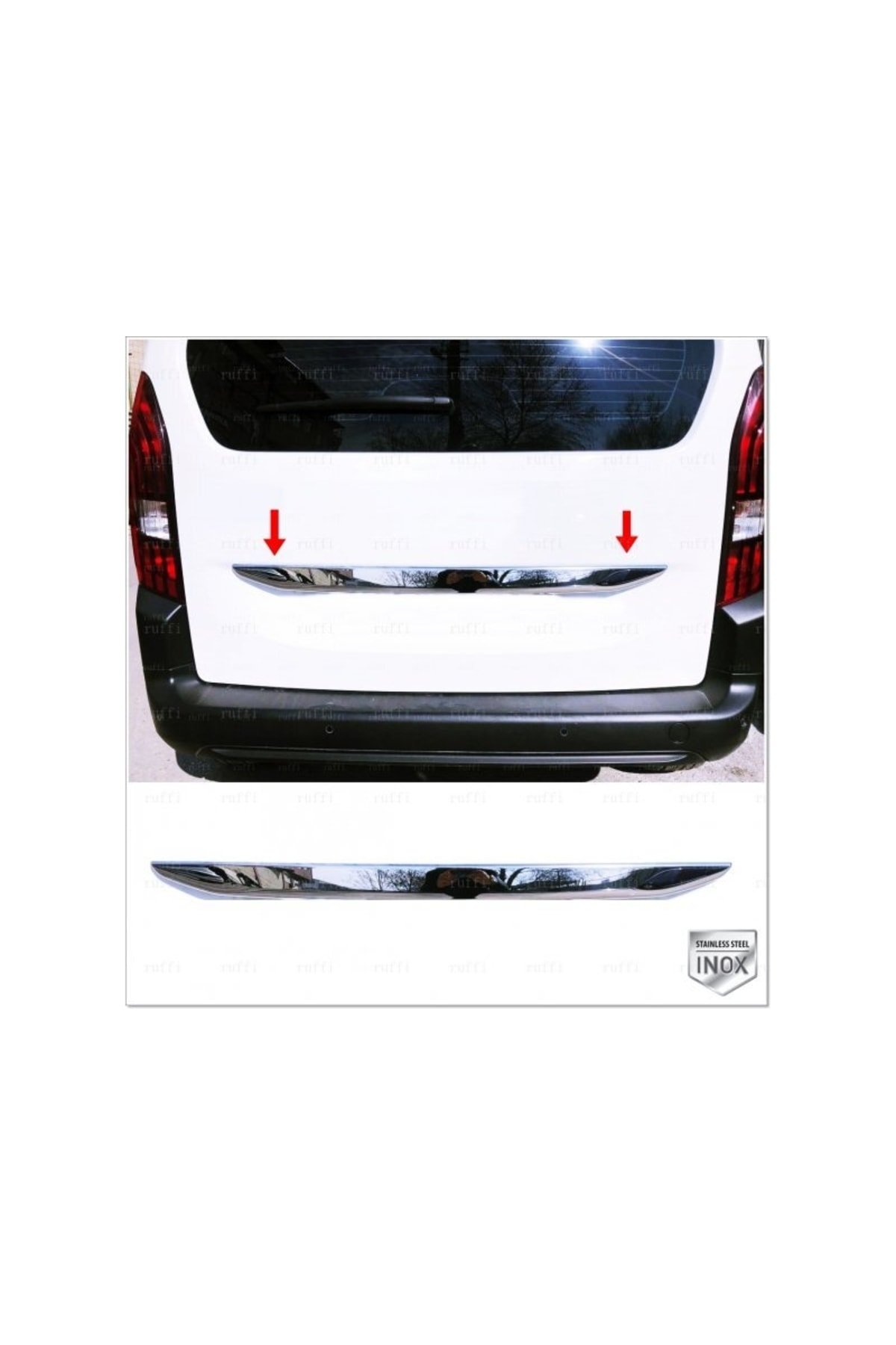 Citroen Berlingo 3 Krom Bagaj Çıtası 2018 Ve Üzeri Paslanmaz Çelik Uyumlu - Görsel 2