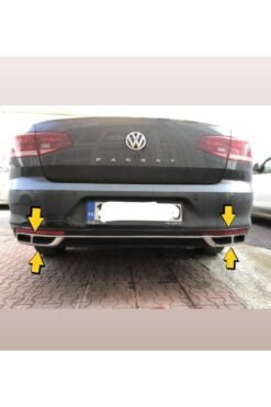 Alternative view of Vw Passat 3c B8,5 Krom Egzoz Çerçevesi 3 Prç, 2019 > P,çelik