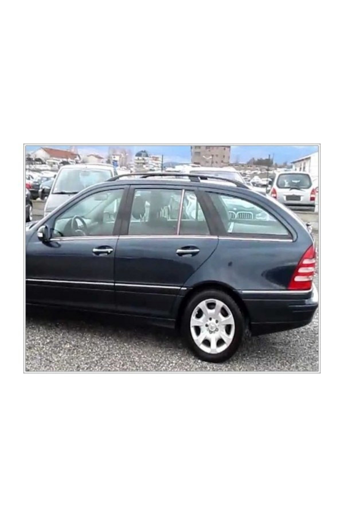 Mercedes W203 Krom Cam Çıtası 6 Parça 2000-2007 Arası Paslanmaz Çelik (SW) - Görsel 2