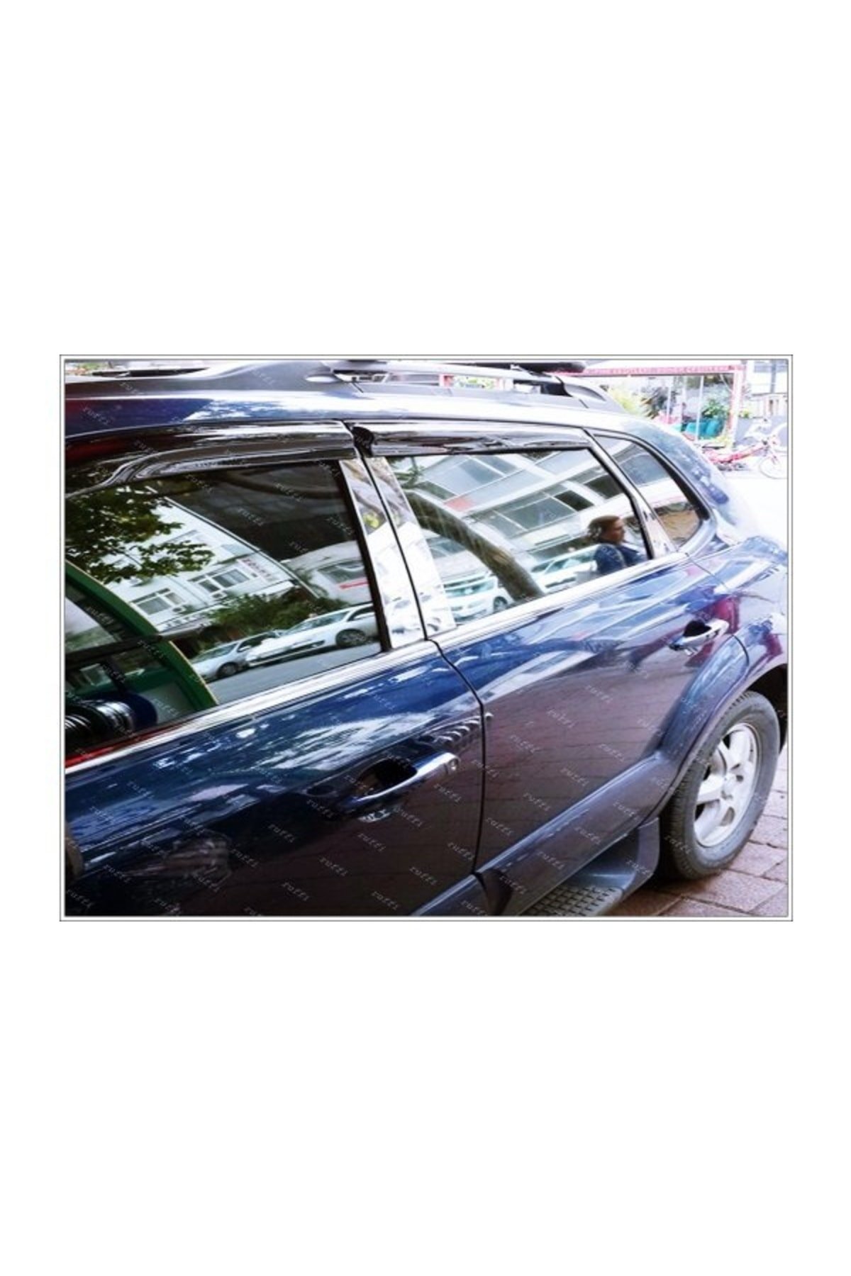 Kia Sportage Krom Cam Çıtası 4 Prç, 2004 - 2010 Paslanmaz Çelik - Görsel 4