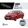 Skoda Rapid Krom Cam Çıtası 2012 üzeri 6 Parça Paslanmaz Çelik (Sedan)