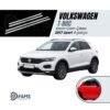 Vw T-roc Paslanmaz Krom Cam Çıtası 4 Parça 2017 Ve Üzeri Uyumlu  Paslanmaz Çelik