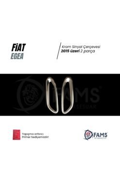 Alternative view of Fiat Egea Krom Sinyal Çerçevesi 2 Parça 2015 Üzeri Paslanmaz Çelik