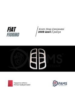 Alternative view of Fiat Fiorino Krom Stop Çerçeve 2 Parça 2008 Üzeri P,çelik