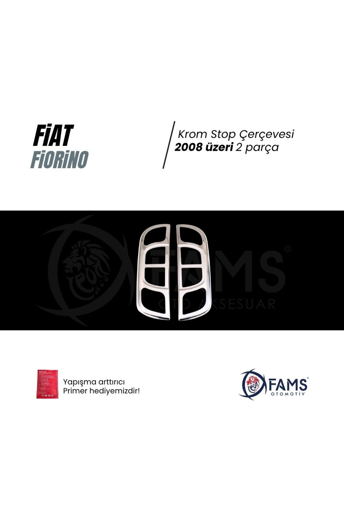 Fiat Fiorino Krom Stop Çerçeve 2 Parça 2008 Üzeri P,çelik