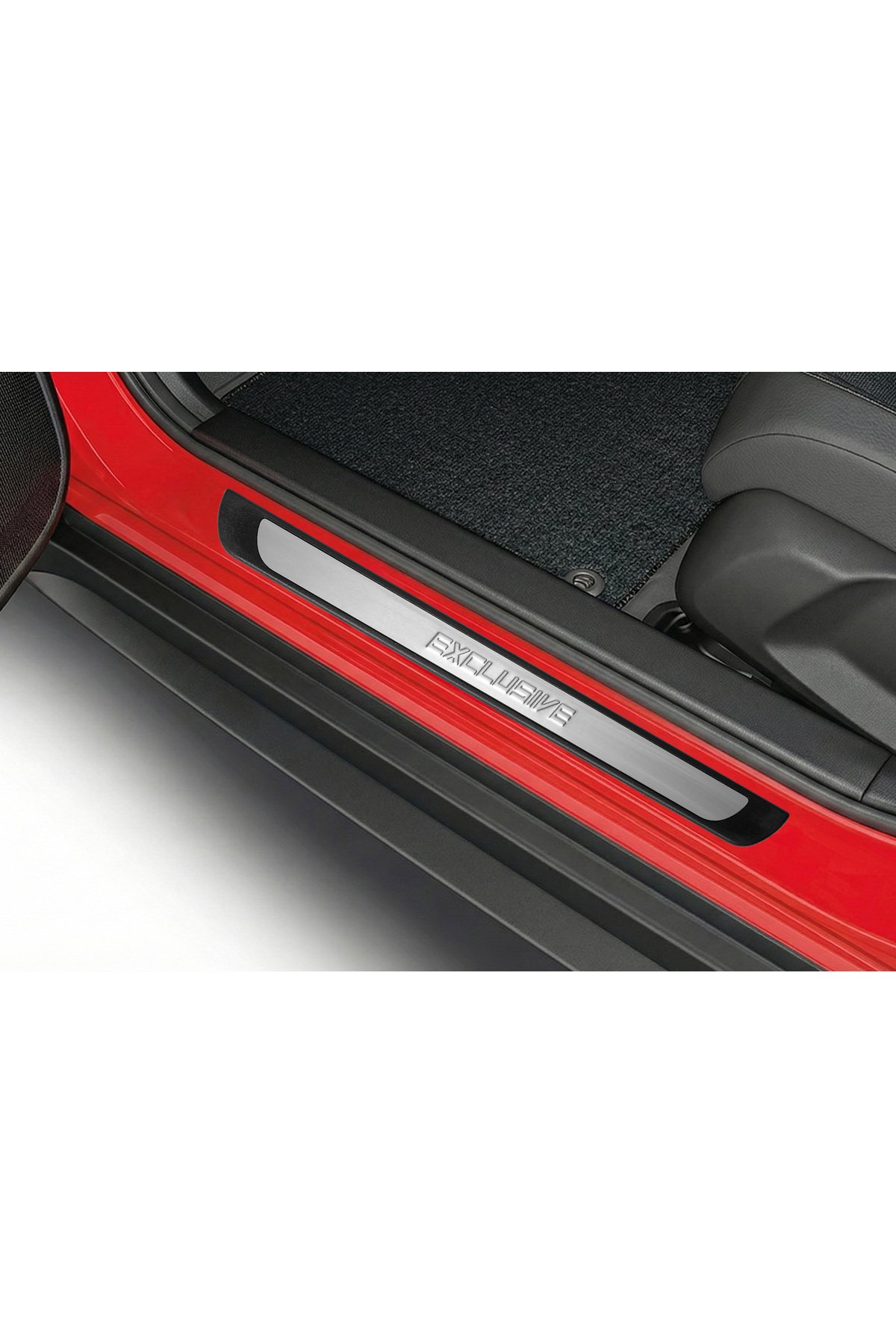 Renault Megane 3D Krom+ABS Kapı Eşiği Koruma Exclusive Line 2002-2020 arası 4 Prç P. Çelik (Taşlı)