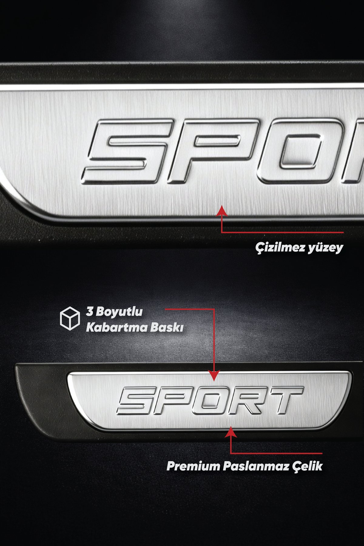 Toyota Corolla Krom Kapı Eşiği Koruma Sport Line 2002-2018 arası 4 Prç. P. Çelik (Taşlı) - Görsel 3