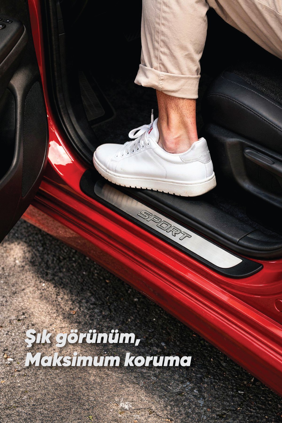 Toyota Corolla Krom Kapı Eşiği Koruma Sport Line 2002-2018 arası 4 Prç. P. Çelik (Taşlı) - Görsel 4