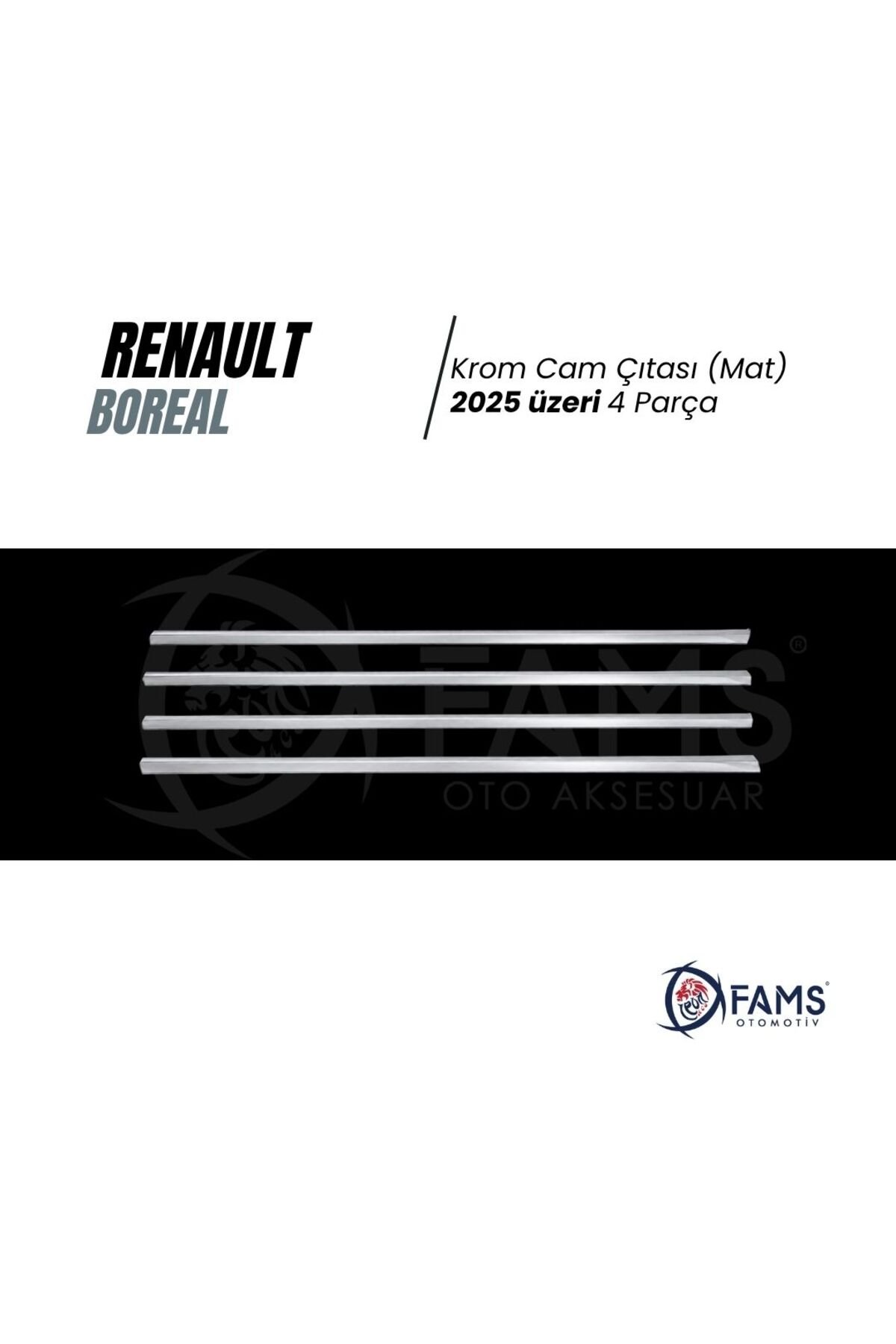 Renault Boreal Krom Cam Çıtası