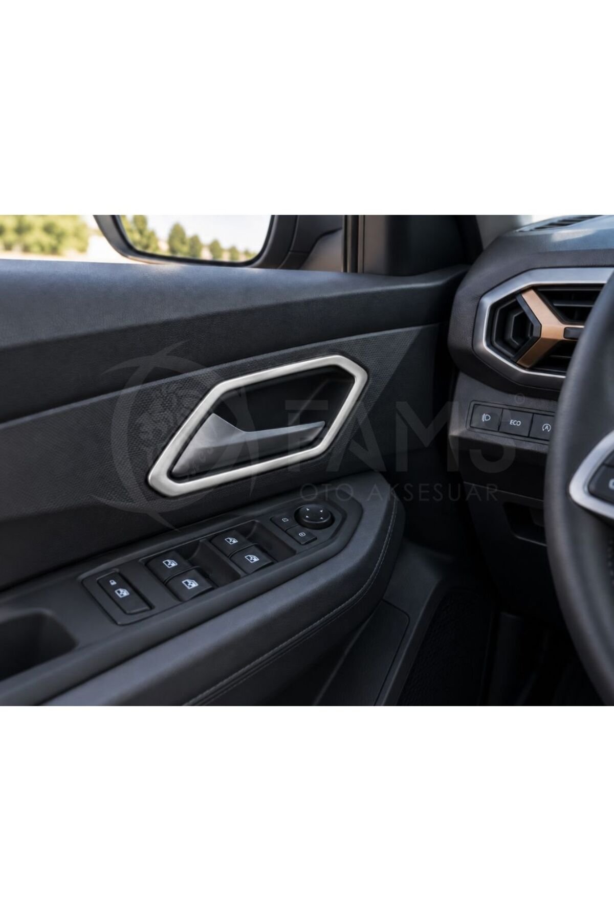 Renault Duster 2024 üzeri 4 Prç Krom İç Kapı Kolu Çerçevesi P.Çelik (Mat) - Görsel 4
