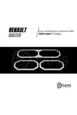Alternative view of Renault Duster Krom Havalandırma Çerçevesi 2024 üzeri 3 Prç P.Çelik (Mat)
