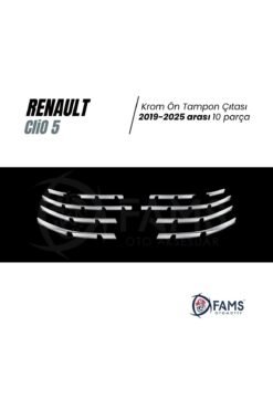 Alternative view of Renault Clio 5 Krom Ön Tampon Çıtası 2019-2025 arası 10 Prç. P. Çelik