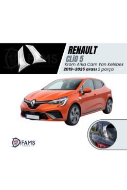 Renault Clio 5 Krom Arka Cam Yan Kelebek 2019-2025 arası 2 Parça P. Çelik