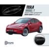 Tesla Model Y Krom Cam Çıtası 2024 üzeri 10 Prç P.Çelik